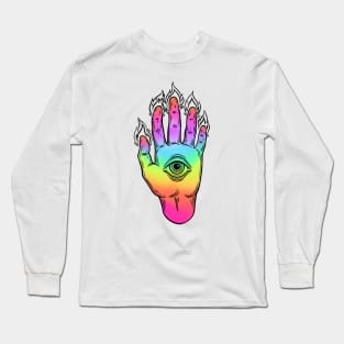 Mysterious Eye. Magic Hand Long Sleeve T-Shirt